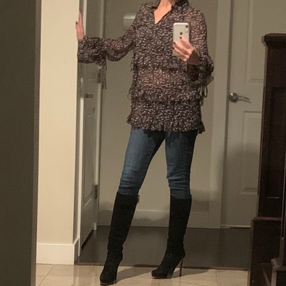 All Saints Flowy Blouse (small) - Picture 3 of 6